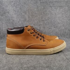 Deerstags Shoes Mens 8.5 Chukka Ankle Boot Sneaker Brown Lace Up Faux Leather